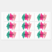 Moderne kleurrijke penseelstreken labels (Vel)