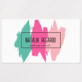 Moderne kleurrijke penseelstreken labels (Design 1)