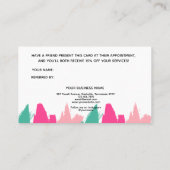 Moderne kleurrijke penseelstreken Salon Referral K (Achterkant)