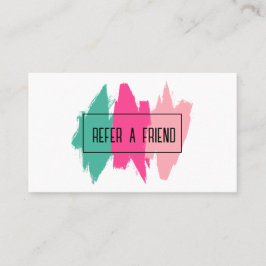 Moderne kleurrijke penseelstreken Salon Referral K