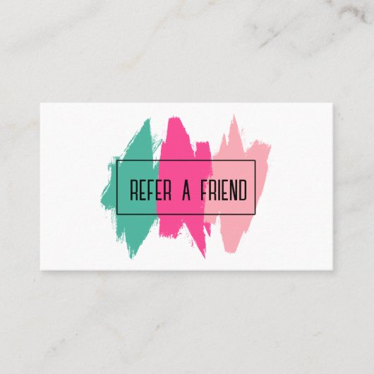 Moderne kleurrijke penseelstreken Salon Referral K (Voorkant)