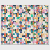 Moderne kleurrijke penseelstreken Verf Abstracte k Cadeaupapier (Vlak)