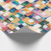 Moderne kleurrijke penseelstreken Verf Abstracte k Cadeaupapier (Hoek)