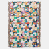 Moderne kleurrijke penseelstreken Verf Abstracte k Deken (Voorkant Verticaal)