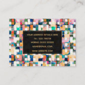 Moderne kleurrijke penseelstreken Verf Abstracte k Visitekaartje (Achterkant)