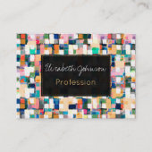 Moderne kleurrijke penseelstreken Verf Abstracte k Visitekaartje (Voorkant)