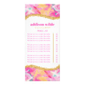 Moderne Kleurrijke Penselen Service Prijslijst Reclamekaart (Voorkant)