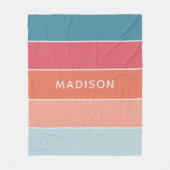 Moderne kleurrijke persoonlijke afbeelding van kle fleece deken (Voorkant)