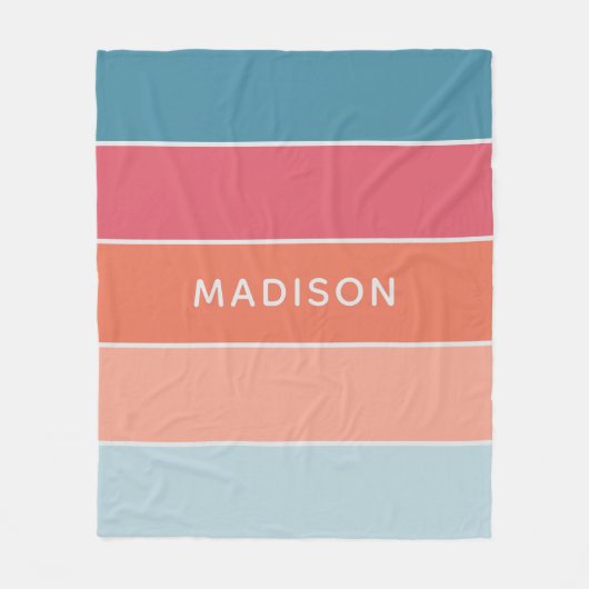 Moderne kleurrijke persoonlijke afbeelding van kle fleece deken (Voorkant)