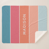 Moderne kleurrijke persoonlijke afbeelding van kle sherpa deken (Voorkant (horizontaal))