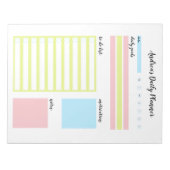 Moderne, kleurrijke, persoonlijke agenda notitieblok (Voorkant)