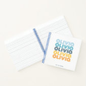 Moderne, kleurrijke, persoonlijke herhalingsnaam notitieboek (Binnen)