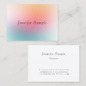 Moderne, kleurrijke, persoonlijke Sjabloon Visitekaartje (Voorkant / Achterkant)