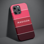 Moderne kleurrijke Pinks Colorblock Persoonlijke n Case-Mate iPhone Case<br><div class="desc">Dit kleurrijke en moderne ontwerp is voorzien van een kleurblokpatroon in roze en plum met uw gepersonaliseerde naam #iphone #hoesjes #iphonecases #electronics</div>