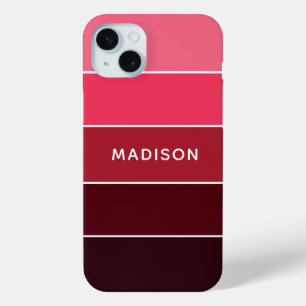 Moderne kleurrijke Pinks Colorblock Persoonlijke n iPhone 15 Mini Hoesje