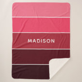 Moderne kleurrijke Pinks Colorblock Persoonlijke n Sherpa Deken (Voorkant)