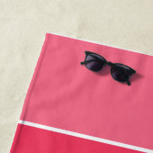 Moderne kleurrijke Pinks Colorblock Persoonlijke n Strandlaken (In situ)