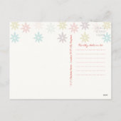 Moderne kleurrijke poinsettia kerst feestdagenkaart (Achterkant)