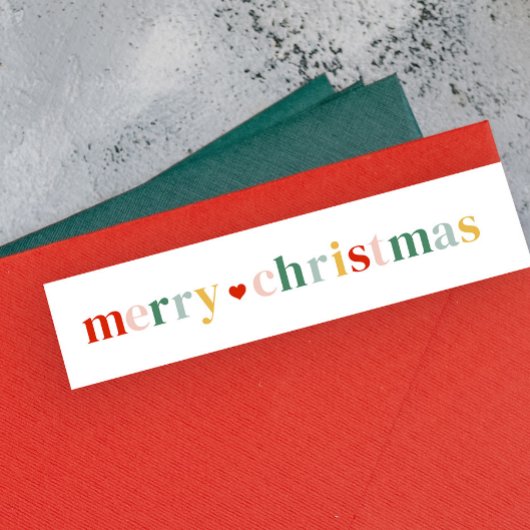 Moderne Kleurrijke Prettig Kerstmis Retouradres