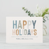 Moderne, kleurrijke Prettige feestdagen Feestdagenkaart (Staand voorkant)