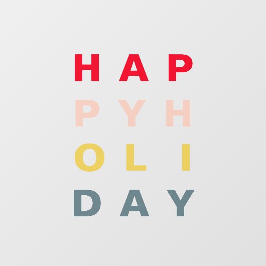 Moderne Kleurrijke Prettige Feestdagen   Raamsticker (Vel)