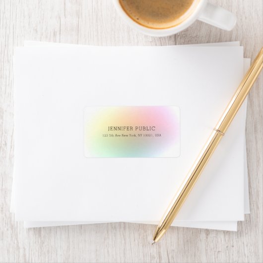 Moderne, kleurrijke professionele minimalist etiket (Insitu)