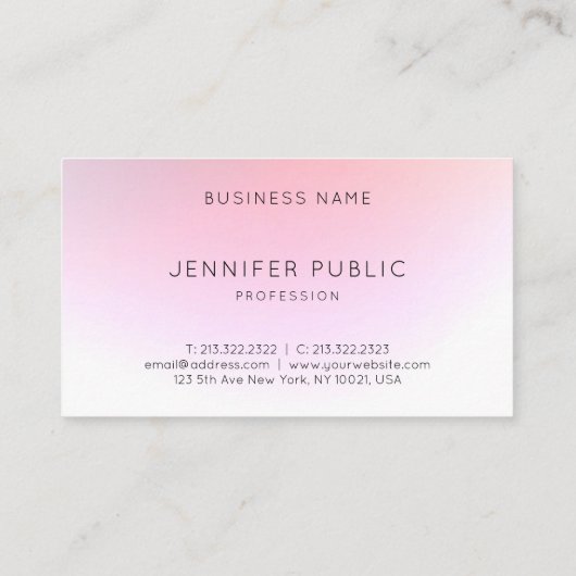 Moderne, kleurrijke professionele Sjabloon Visitekaartje (Achterkant)