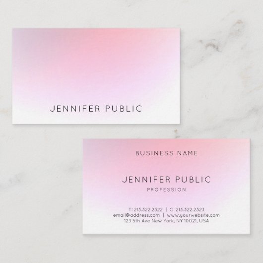 Moderne, kleurrijke professionele Sjabloon Visitekaartje (Voorkant / Achterkant)