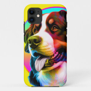 MODERNE KLEURRIJKE PUPPY GEZICHT HONDENEIGENaar Case-Mate iPhone Case