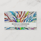 Moderne kleurrijke QR-code Visitekaartje (Voorkant)