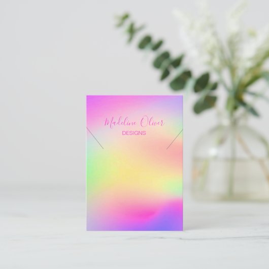 Moderne, kleurrijke Rainbow-Ketting Visitekaartje (Staand voorkant)