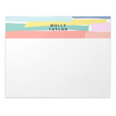 Moderne kleurrijke rand Abstracte kunst Notitieblok (Voorkant)