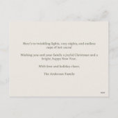 Moderne Kleurrijke Raster Prettig Kerstmis Twee Fo Feestdagenkaart (Achterkant)