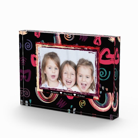 Moderne Kleurrijke Regenboog Custom Fotoblokken (Rechts)