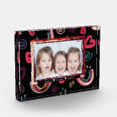 Moderne Kleurrijke Regenboog Custom Fotoblokken (Links)