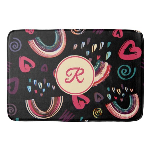 Moderne Kleurrijke Regenboog Custom Photo Bath Mat (Voorkant)