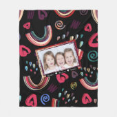 Moderne Kleurrijke Regenboog Custom Photo Fleece Deken (Voorkant)