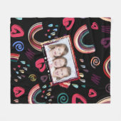 Moderne Kleurrijke Regenboog Custom Photo Fleece Deken (Voorkant (Horizontaal))