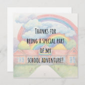 Moderne kleurrijke regenboog dank je leraar Kaart (Voorkant / Achterkant)