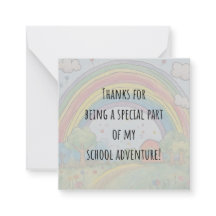 Moderne kleurrijke regenboog dank je leraar