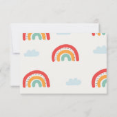 Moderne Kleurrijke Regenboog Dank u kaart (Achterkant)