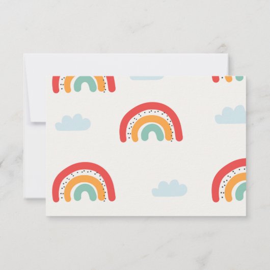 Moderne Kleurrijke Regenboog Dank u kaart (Achterkant)