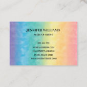 Moderne Kleurrijke Regenboog Elegante Zaken Visitekaartje (Achterkant)