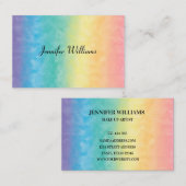 Moderne Kleurrijke Regenboog Elegante Zaken Visitekaartje (Voorkant / Achterkant)
