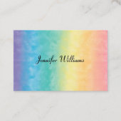 Moderne Kleurrijke Regenboog Elegante Zaken Visitekaartje (Voorkant)