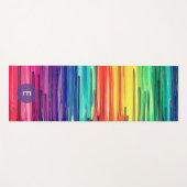 Moderne Kleurrijke Regenboog Monogram Yogamat (Voorkant (horizontaal))