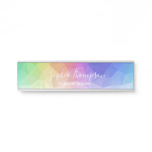 Moderne kleurrijke regenboog Polygonaal - naam Bor