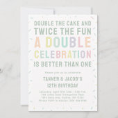 Moderne Kleurrijke Regenboog Sprinkles Dubbele Ver Kaart (Voorkant)