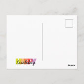 Moderne Kleurrijke Regenboog Typografie Gefelicite Briefkaart (Achterkant)