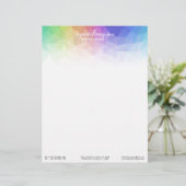 Moderne kleurrijke regenboog-veelhoek - letterhead briefhoofd (Staand voorkant)
